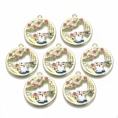 Chinese Style Alloy Pendants X-RESI-R431-10-RS-1