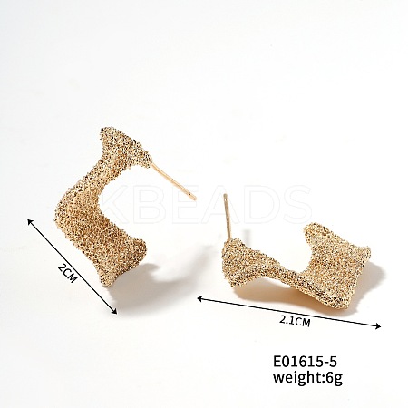 Geometric C-shaped Earrings FE7796-5-1