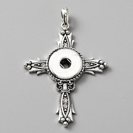 Alloy Rhinestone Hang Snap Base Pendants FIND-WH0145-77-1