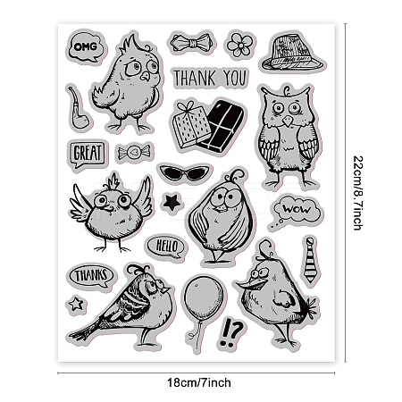 Rubber Clear Stamps DIY-WH0251-010-1