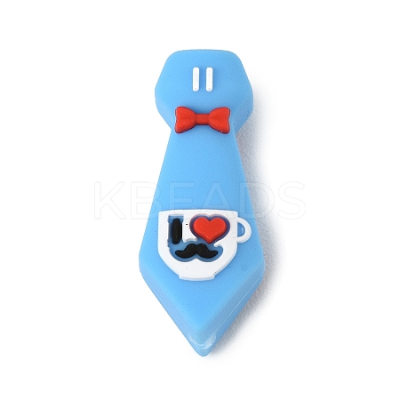 Father's Day Silicone Beads SIL-D014-03E-1