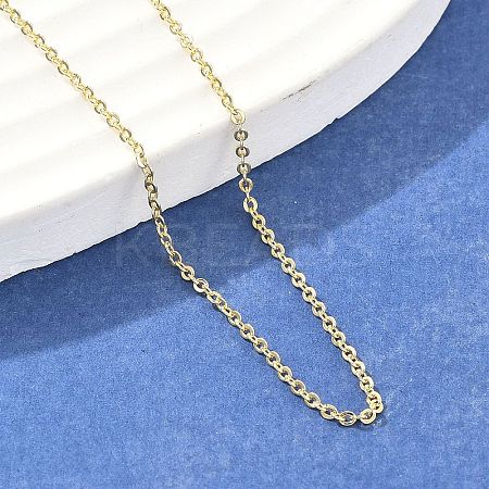 Brass Cable Chains Necklace for Women NJEW-P265-08G-1