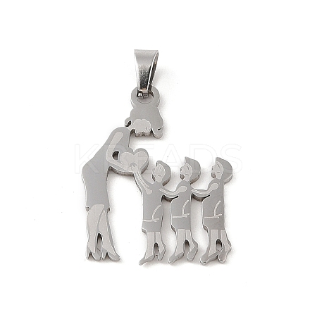 Non-Tarnish Mother's Day 304 Stainless Steel Pendants STAS-U002-03P-1