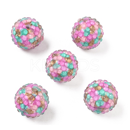 Round Resin Rhinestone Beads OACR-Z035-02A-1