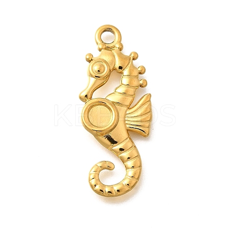 304 Stainless Steel Pendant Cabochon Settings STAS-E545-04D-G-1