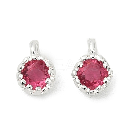 Brass Pave Cubic Zirconia Pendants KK-H204-03S-05-1