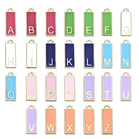 26Pcs 26 Style Alloy Enamel Pendants ENAM-SZ0001-49LG-1