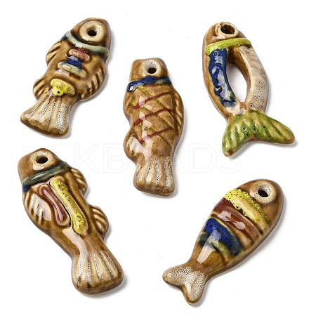 Hand-Painted Porcelain Big Pendants LA-CBAC6A6-06B-1