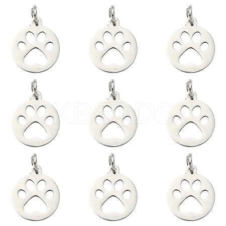 10Pcs 304 Stainless Steel Pendants STAS-YW0002-72-1