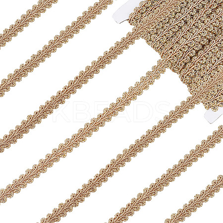 Sparkle Braided Polyester Lace Trim OCOR-WH0079-24A-1