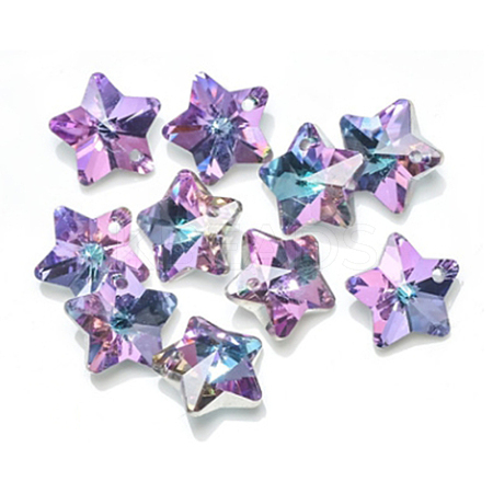 Glass Charms GLAA-WH0025-45-1