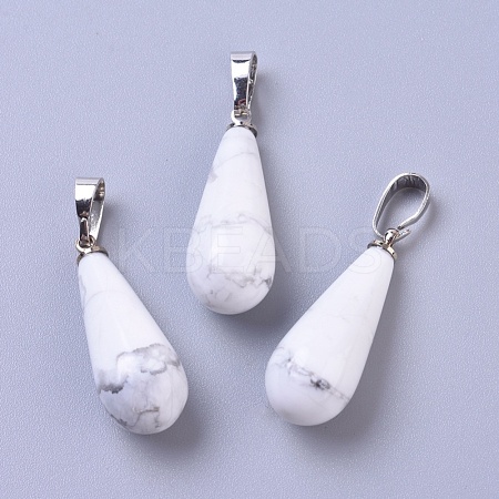 Natural Howlite Pendants G-G804-A13-1