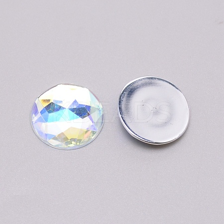 Acrylic Faceted Cabochons OACR-WH0025-11B-1