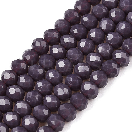 Opaque Solid Color Imitation Jade Glass Beads Strands EGLA-A044-P3mm-D11-1