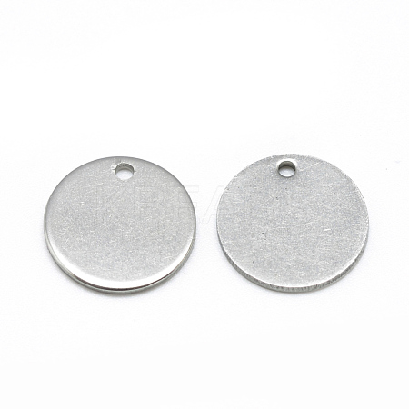 Tarnish Resistant 201 Stainless Steel Stamping Blank Tag Charms X-STAS-Q213-02-15mm-1