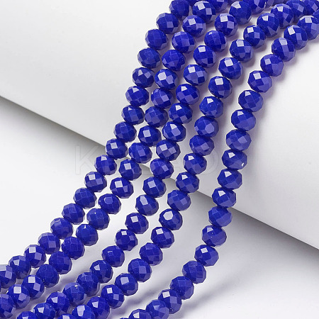 Opaque Solid Color Imitation Jade Glass Beads Strands EGLA-A044-P4mm-D07-1