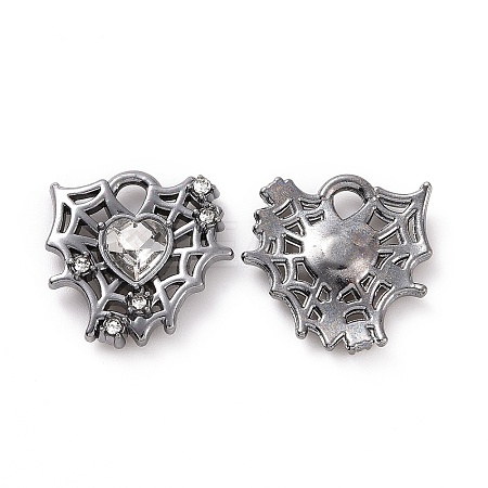 Rack Plating Alloy Glass Pendants LS-FIND-I037-37A-1
