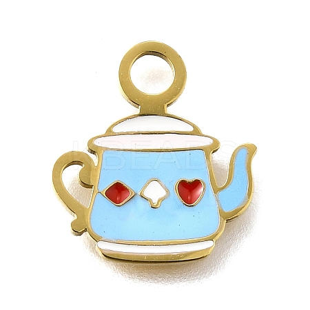 304 Stainless Steel Enamel Charms STAS-K263-87G-1