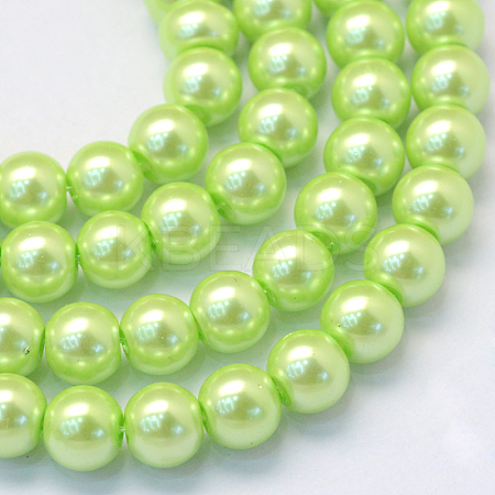 Baking Paint Glass Pearl Bead Strands HY-Q003-3mm-07-1