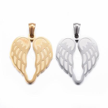 304 Stainless Steel Pendants STAS-E135-03-1