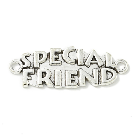 Tibetan Style Alloy Word Special Friend Links Connector Charms TIBE-I026-6021AS-1