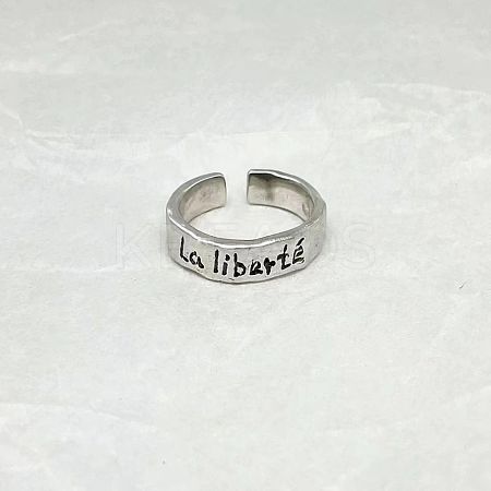 Motivational Slogan Alloy Cuff Rings FS-WGE3CFE-03-1