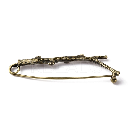 Alloy Tree Branch Safety Brooch Pin JEWB-WH0026-13AB-1