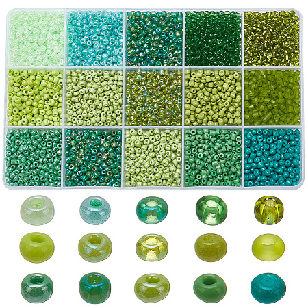 180G 15 Style 8/0 Glass Round Seed Beads SEED-AR0001-19-1