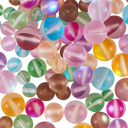 Synthetic Moonstone Beads Strands G-SZ0001-81F-1