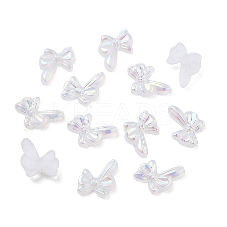 Bowknot Rainbow Iridescent Plating Acrylic Cabochons PACR-B003-03-1