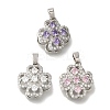 Rack Plating Brass Micro Pave Cubic Zirconia Pendant KK-H485-40P-1