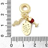 Brass Dark Red and Pink Enamel Goblet Woman Musical Note European Dangle Charms KK-C137-18G-3