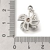 Brass Micro Pave Cubic Zirconia Pendants KK-B122-03C-P-3