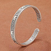 Thailand Elephant Pattern Alloy Cuff Bangles for Men Women FS-WG2CEA0-01-2