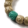 Synthetic Turquoise & Moon and Star Bodhi Beaded Stretch Bracelets BJEW-B080-12-3