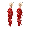 Alloy Dangle Stud Earrings EJEW-D327-05KCG-2
