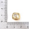 Brass Micro Pave Cubic Zirconia European Beads KK-C162-058G-02-2