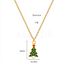 Christmas 304 Stainless Steel Enamel Pendant Necklaces FS-WGDAA96-11-1