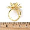 Brass Pave Clear Cubic Zirconia Cuff Rings for Women LS-RJEW-S621-01G-3