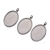 Alloy Pendant Cabochon Settings PALLOY-A15657-N-NF-3