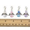 32Pcs 4 Colors Angel Transparent Acrylic with Alloy Pendant Decorations HJEW-FS00040-01-5