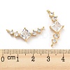 Brass Pave Clear Cubic Zirconia Pendants X-KK-Q789-09G-3