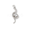 Brass Micro Pave Clear Cubic Zirconia Pendants LS-KK-S505-03P-01-1