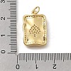 Brass Micro Pave Cubic Zirconia Pendants KK-D431-076A-01-3
