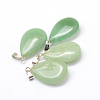 Teardrop Natural Green Aventurine Pendants G-Q368-24-2