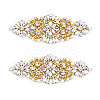 2Pcs Alloy with Rhinestone Sewing Decorate DIY-FH0006-82G-1