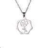 Non-Tarnish 304 Stainless Steel Pendant Necklaces PW-WG57218-07-1