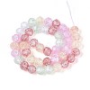 Transparent Crackle Glass Beads Strands GLAA-N053-10mm-01-2