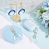 4Pcs 2 Colors Alloy Enamel Turkish Evil Eye Pendant Decoration KEYC-AR0001-13-5