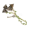 2Pcs Tibetan Style Alloy & Iron Bell Pendant Decorations HJEW-JM04428-5